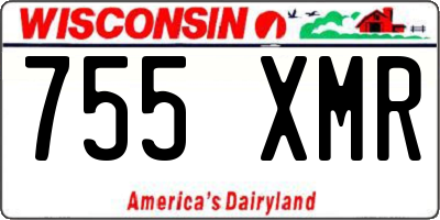 WI license plate 755XMR