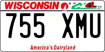 WI license plate 755XMU