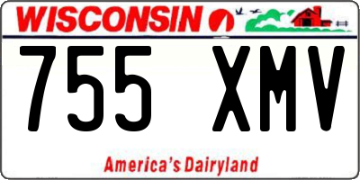 WI license plate 755XMV