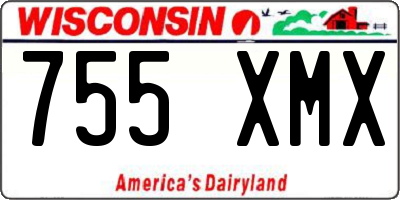 WI license plate 755XMX