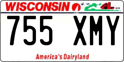 WI license plate 755XMY