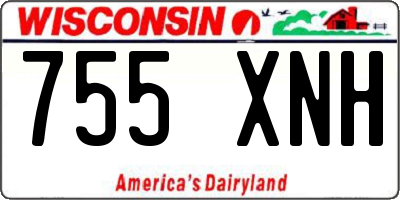 WI license plate 755XNH