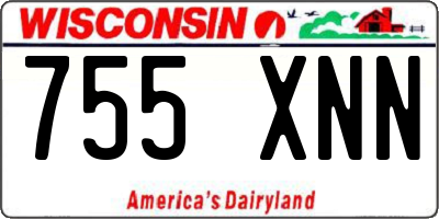 WI license plate 755XNN