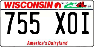 WI license plate 755XOI