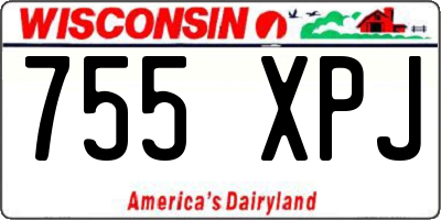 WI license plate 755XPJ