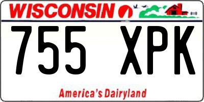 WI license plate 755XPK