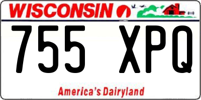 WI license plate 755XPQ