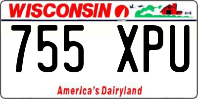 WI license plate 755XPU