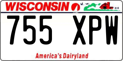 WI license plate 755XPW