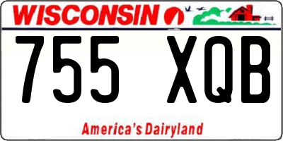 WI license plate 755XQB