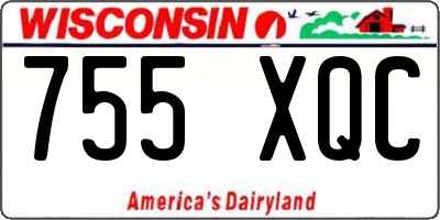 WI license plate 755XQC