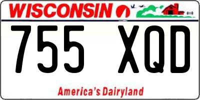 WI license plate 755XQD