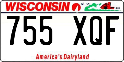 WI license plate 755XQF