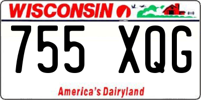 WI license plate 755XQG