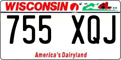 WI license plate 755XQJ