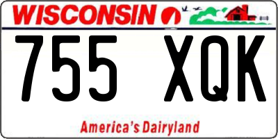 WI license plate 755XQK