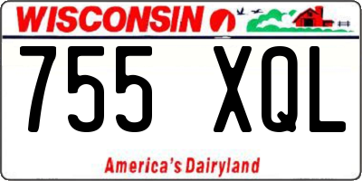 WI license plate 755XQL