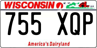 WI license plate 755XQP