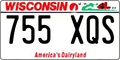WI license plate 755XQS