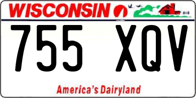 WI license plate 755XQV