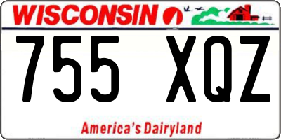 WI license plate 755XQZ