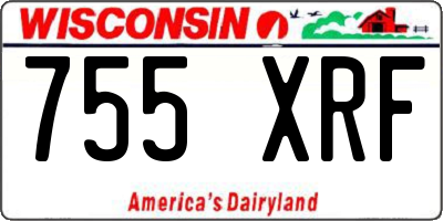 WI license plate 755XRF