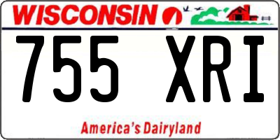 WI license plate 755XRI