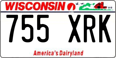 WI license plate 755XRK
