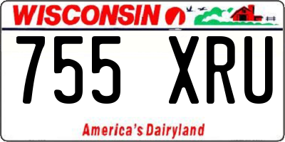 WI license plate 755XRU