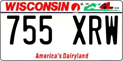 WI license plate 755XRW