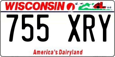 WI license plate 755XRY