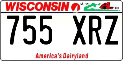 WI license plate 755XRZ