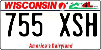 WI license plate 755XSH