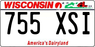 WI license plate 755XSI