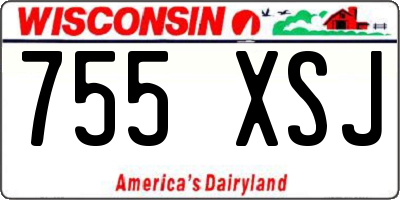 WI license plate 755XSJ