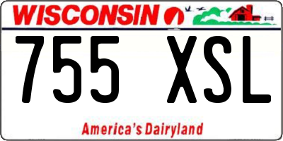 WI license plate 755XSL