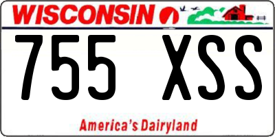 WI license plate 755XSS