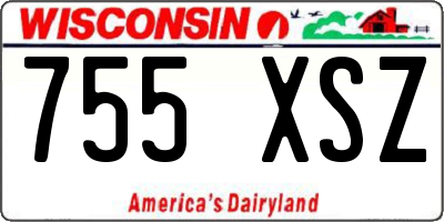 WI license plate 755XSZ