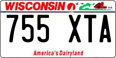 WI license plate 755XTA