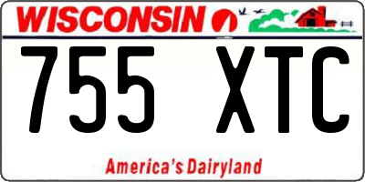 WI license plate 755XTC