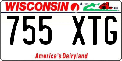 WI license plate 755XTG
