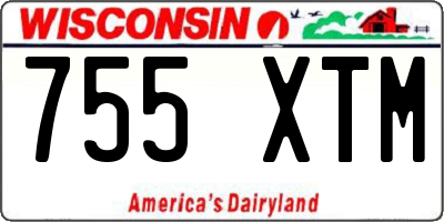 WI license plate 755XTM