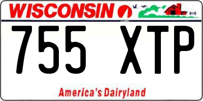 WI license plate 755XTP