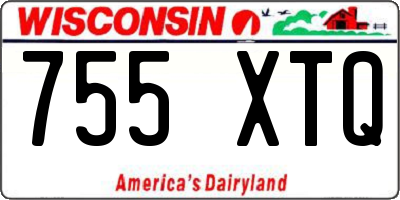 WI license plate 755XTQ