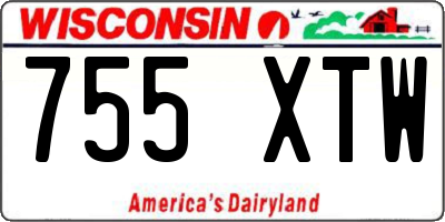 WI license plate 755XTW