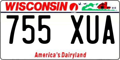 WI license plate 755XUA