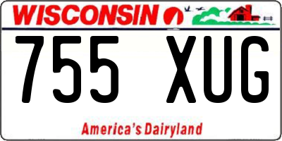 WI license plate 755XUG