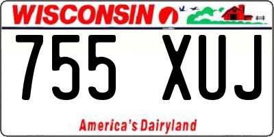 WI license plate 755XUJ