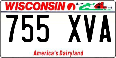 WI license plate 755XVA