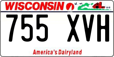 WI license plate 755XVH